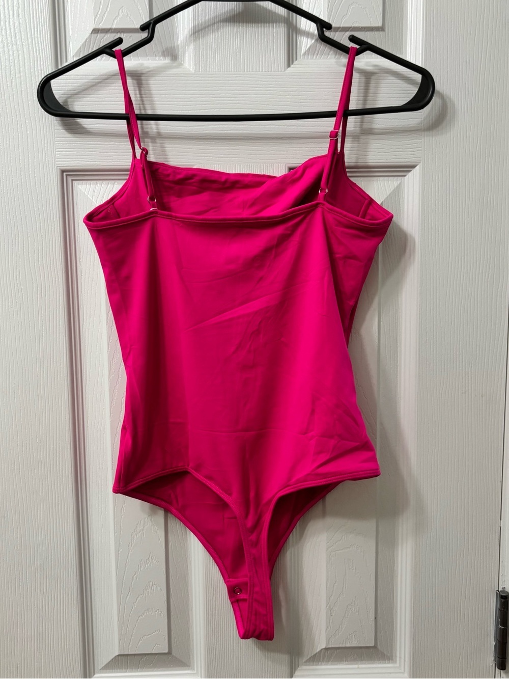 NWT REORIA Hot Pink Spaghetti Strap Snap Closure Thong Bodysuit Size S,M,L - Picture 6 of 12